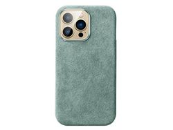 Capa para iPhone 12 Pele Sintética Anti-Riscos Verde
