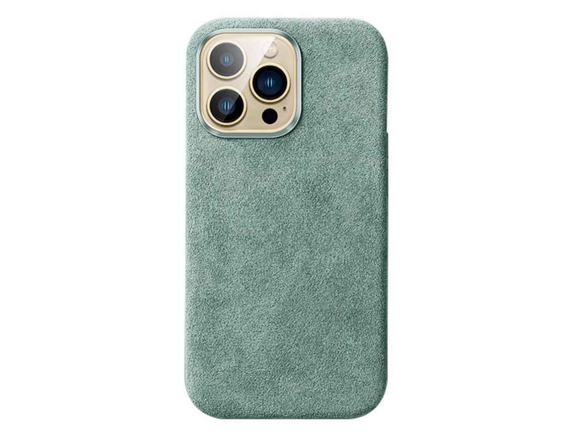 Capa para iPhone 12 Pele Sintética Anti-Riscos Verde