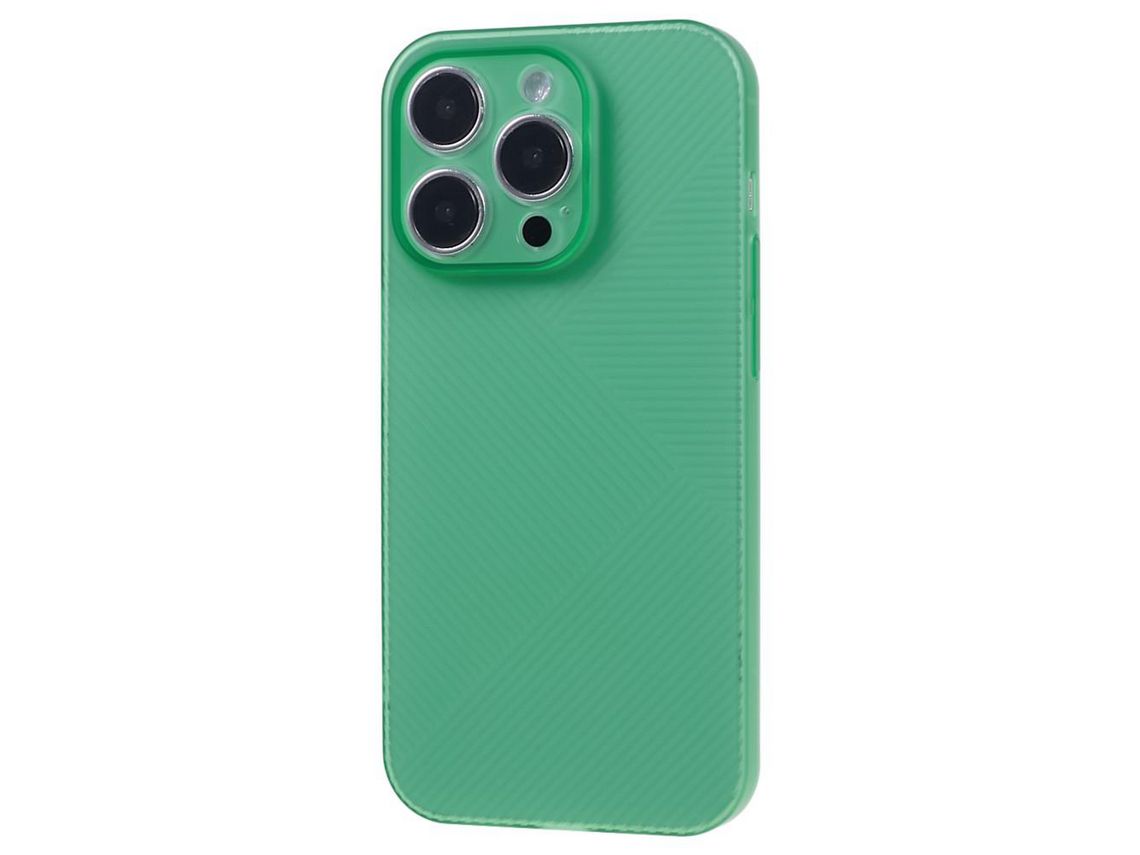 Capa para iPhone 14 Pro Pele Sintética Anti-Choque Verde