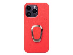 Capa Para Iphone 14 Pro Max Pele Sintética Vermelho