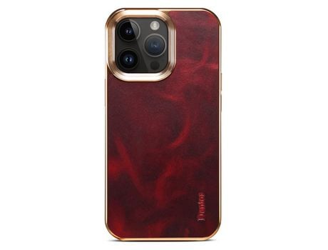 Capa para iPhone 13 Pro Max DENIOR Pele Sintética Vermelho
