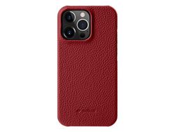 Capa para iPhone 15 Pro MELKCO Pele Sintética Vermelho
