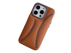 Capa para iPhone 13 Pro Pele Sintética Castanho