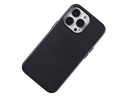Capa para iPhone 14 Pro Max Pele Sintética Preto