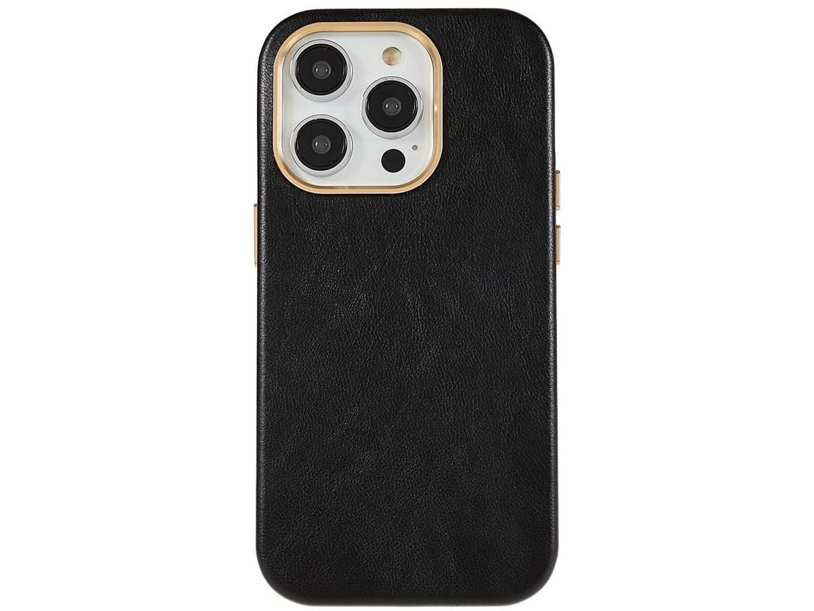 Capa para iPhone 14 Pro Pele Sintética Preto