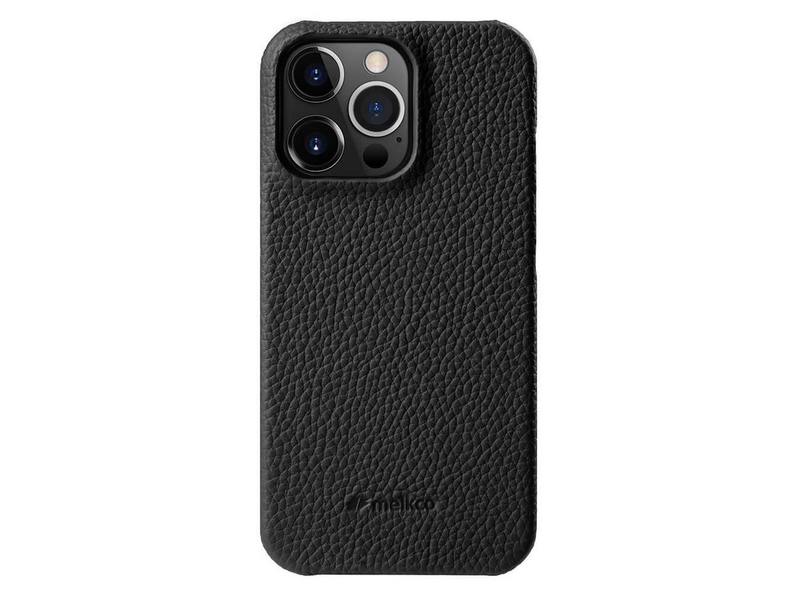 Capa Para Iphone 14 Pro Max Pele Sintética Preto
