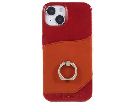Capa para iPhone 14 Plus FIERRE SHANN Pele Sintética Vermelho