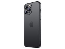 Lente para Telefone para iPhone 14 Pro Pele Sintética Preto