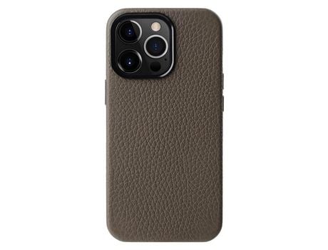 Capa para iPhone 13 Pro Max MELKCO Pele Sintética Anti-Choque Cinzento