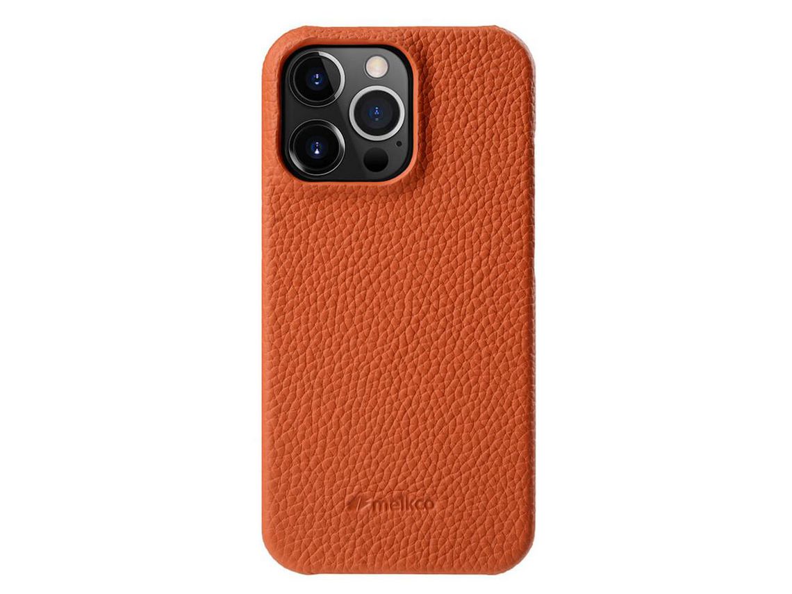 Capa para iPhone 15 Pro Max MELKCO Pele Sintética Laranja