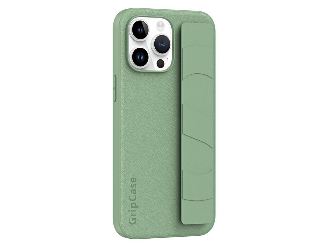 Capa para iPhone 14 Pro Pele Sintética Anti-Riscos Verde