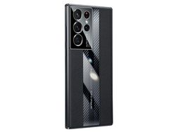 Capa para Samsung Galaxy S23 Ultra Pele Sintética Preto