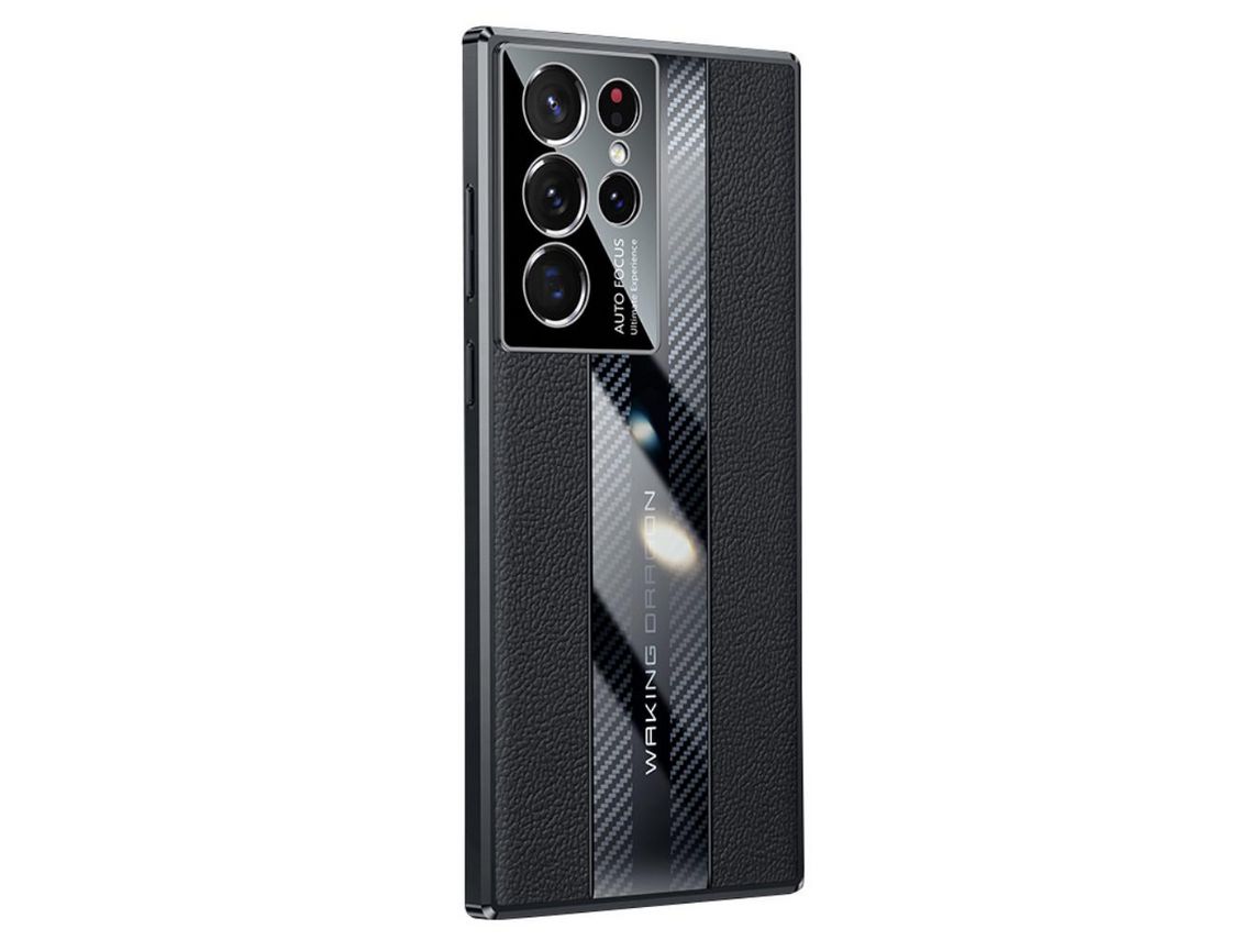 Capa para Samsung Galaxy S23 Ultra Pele Sintética Preto