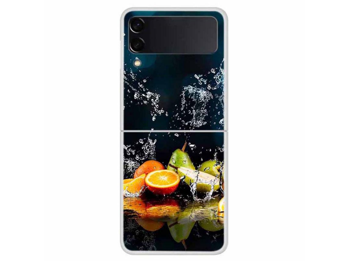 Capa para Samsung Galaxy Z Flip 4 5G Pele Sintética Anti-Riscos Multicor