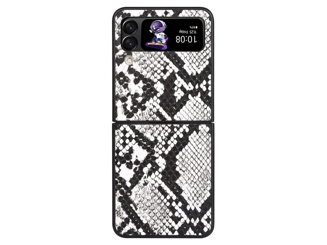 Capa para Samsung Galaxy Z Flip 4 5G Pele Sintética Anti-Riscos Multicor