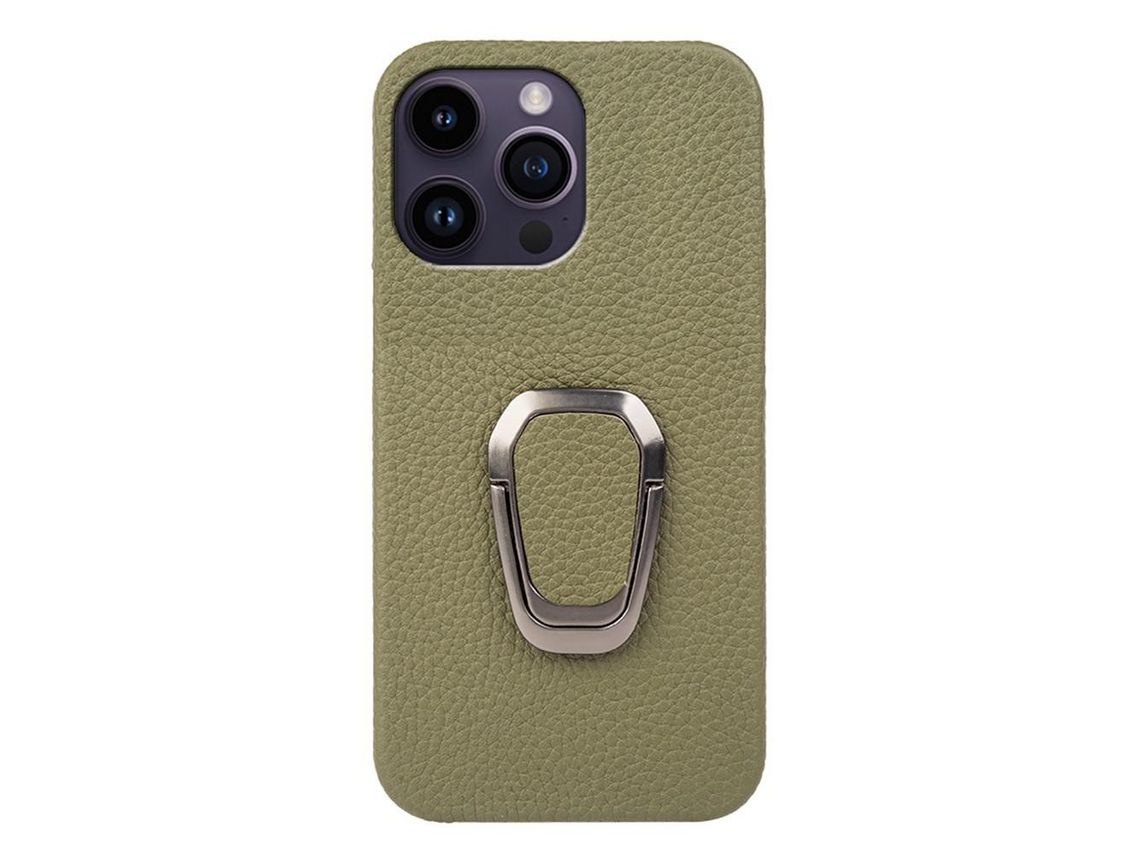 Capa para iPhone 14 Pro Pele Sintética Anti-Choque Verde