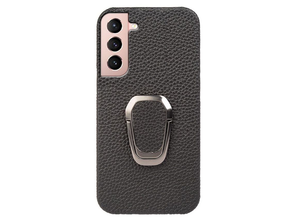 Capa para Samsung Galaxy S21 5G/S21+ Pele Sintética Preto