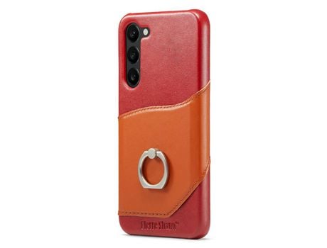 Capa para Samsung Galaxy S23+/S23 FIERRE SHANN Pele Sintética Vermelho