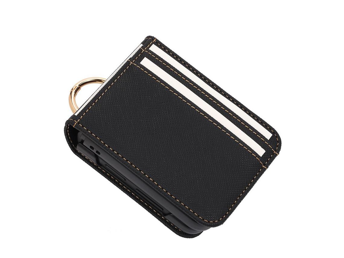 Capa para Samsung Galaxy Z Flip 3 5G Magnética com Porta-Cartões Preto