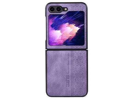 Capa para Samsung Galaxy Z Flip 5 5G AZNS Pele Sintética Roxo