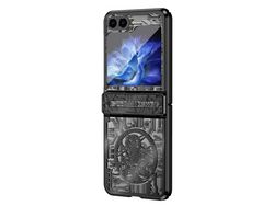 Capa para Samsung Galaxy Z Flip 5 5G Pele Sintética Preto