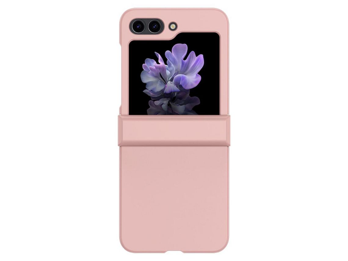 Capa para Samsung Galaxy Z Flip 5 5G Pele Sintética Rosa