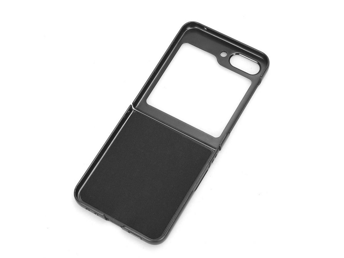 Capa para Samsung Galaxy Z Flip 5 5G Pele Sintética Anti-Choque Preto