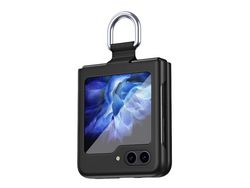 Capa para Samsung Galaxy Z Flip 5 5G Pele Sintética Anti-Riscos Preto