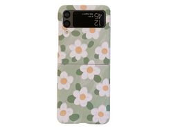 Capa para Samsung Galaxy Z Flip 4 5G Pele Sintética Verde