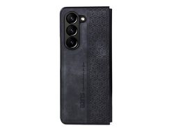 Capa para Samsung Galaxy Z Fold 5 5G AZNS Pele Sintética Preto