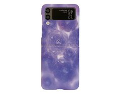 Capa para Samsung Galaxy Z Flip 4 5G Pele Sintética Roxo