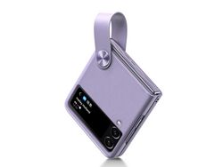 Capa para Samsung Galaxy Z Flip 4 5G GKK Pele Sintética Roxo