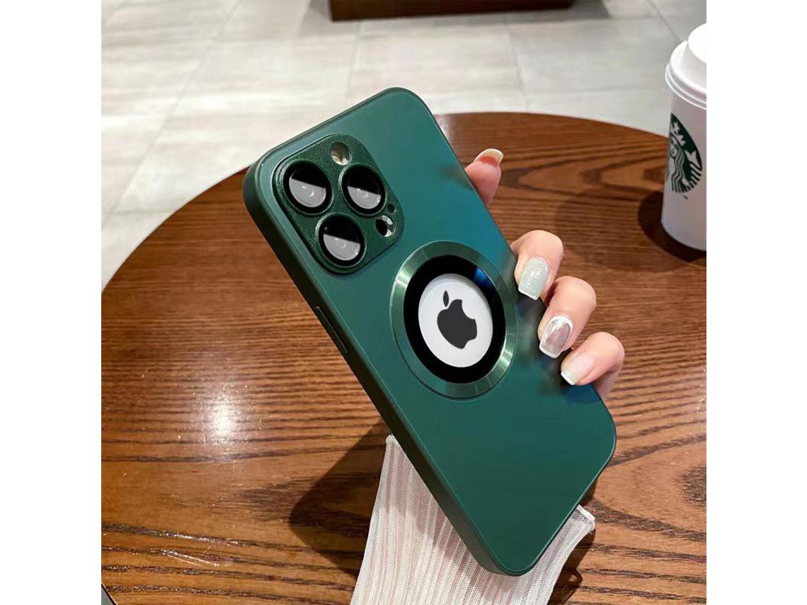 Capa para iPhone 14 Plus Vidro Magnética Verde