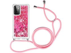 Correia Colar Líquido Brilhante para Samsung Galaxy A72/A72 5G HONGWE. Transparente
