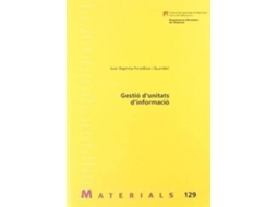 Livro Gestió dunitats dinformació de Joan B Fonollosa I Guardiet (Espanhol)