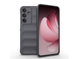 Capa Halinuia Para Samsung Galaxy S25 Fe 5g Magic Shield Tpu Flanela Cinzento Escuro (proteção Integral, Interior Em Flanela)