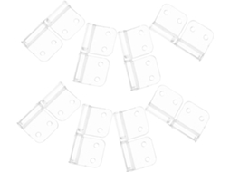 Conjunto De 10 Mini Dobradiças Acrílico Em Formato Bandeira,