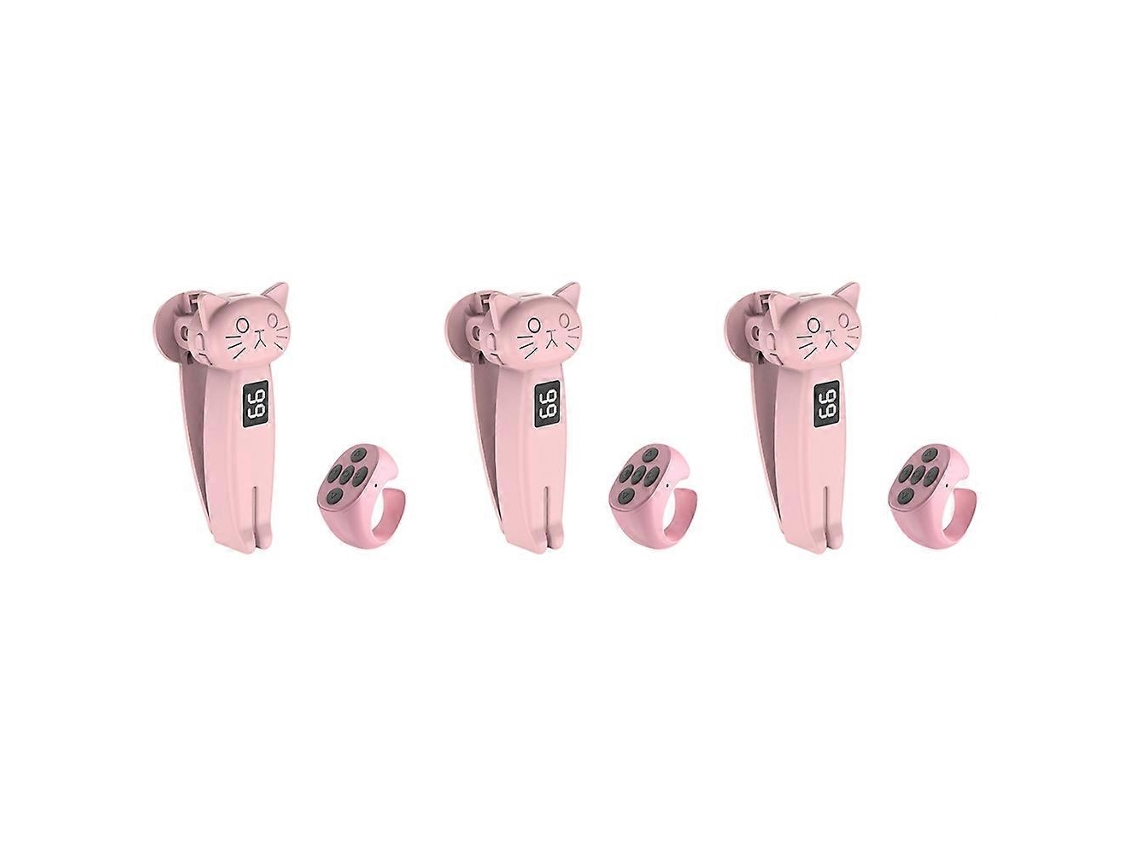 Conjunto De 3 Controles Remotos Com Virador De Páginas E Clicker Automático Bluetooth 5.3 Para Celulares Android/e-readers, Jogos E Transmissões Ao V