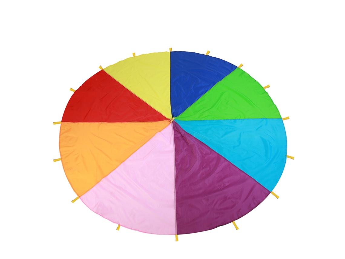 Paracaídas Arcoíris Multicolor Para Niños Juego Al Aire Libre Ejercicio Desarrollo 3m