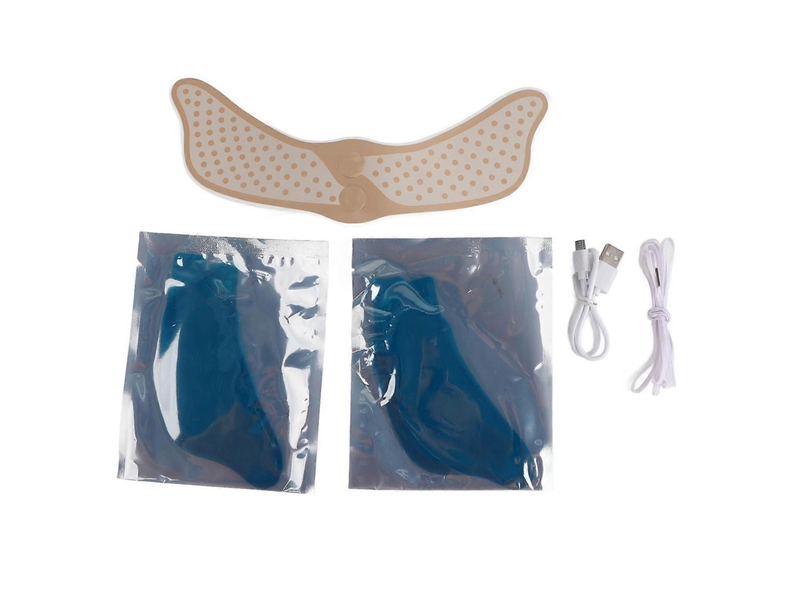 Massageador Facial Ems com Estimulação Muscular por Pulso Eletrônico, Exercitador em Formato de V para Afina Mento e Redução da Papada. GOKOCO