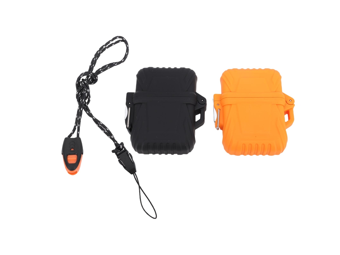 2 Peças Capa Impermeável Para Esportes Ao Ar Livre Caixa Seca Reutilizável Para Viagens Preto+laranja
