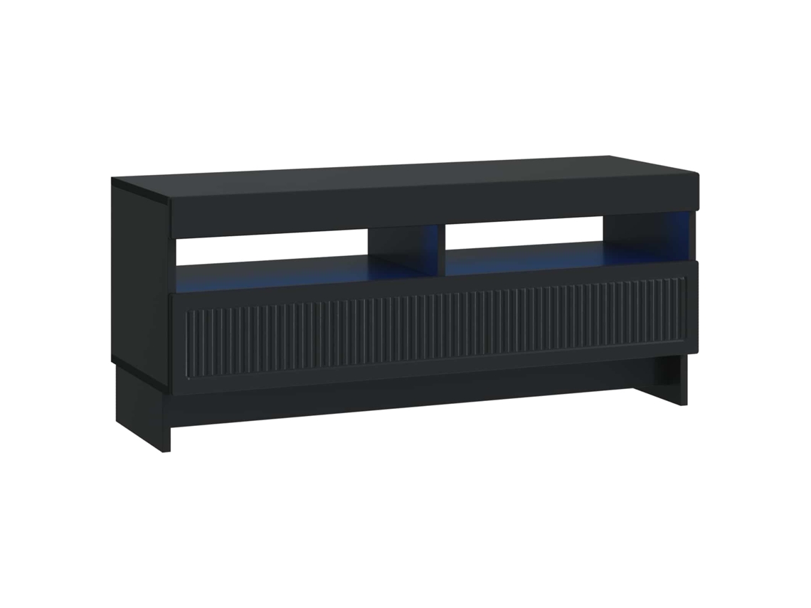 Vidaxl Gabinete De Tv Led Preto Derivados De Madeira
