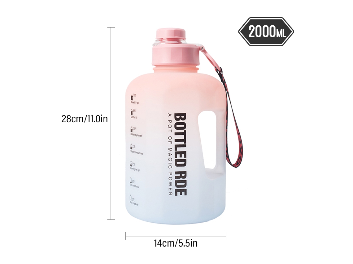 Garrafa de Água Fitness Portátil 2.2l para Esportes Ao Ar Livre