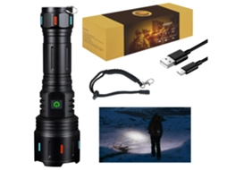Lanternas De Alto Lúmen Recarregáveis, Lanterna Super Brilhante De 10000lm Ajustável, 5 Modos Com Zoom À Prova D'água Para Emergência, Ao Ar