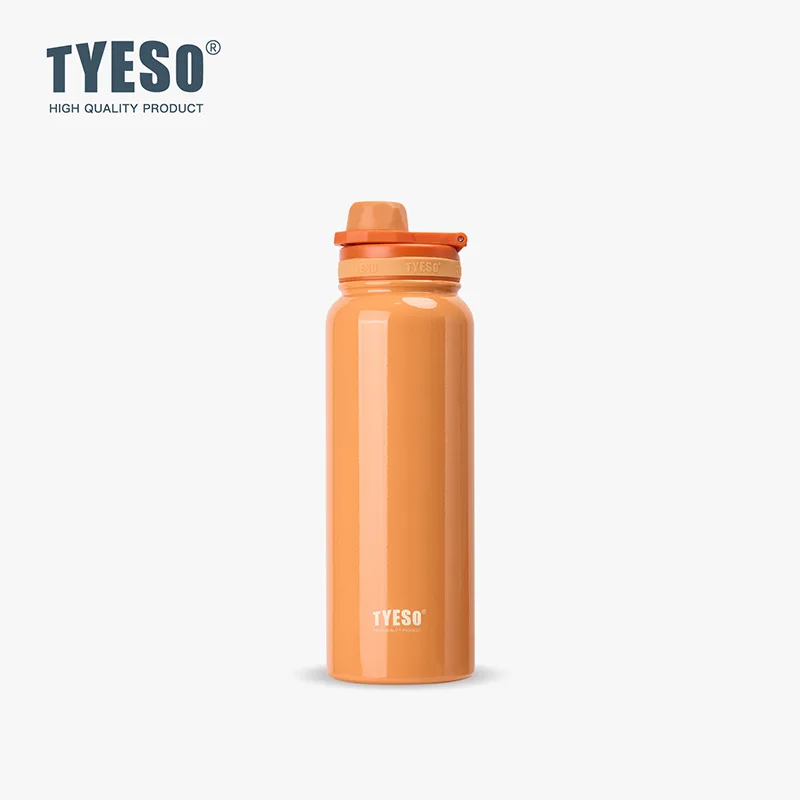 Garrafa Térmica Portátil De Aço Inoxidável (laranja, 1200ml), Ideal Para Água Quente E Fria