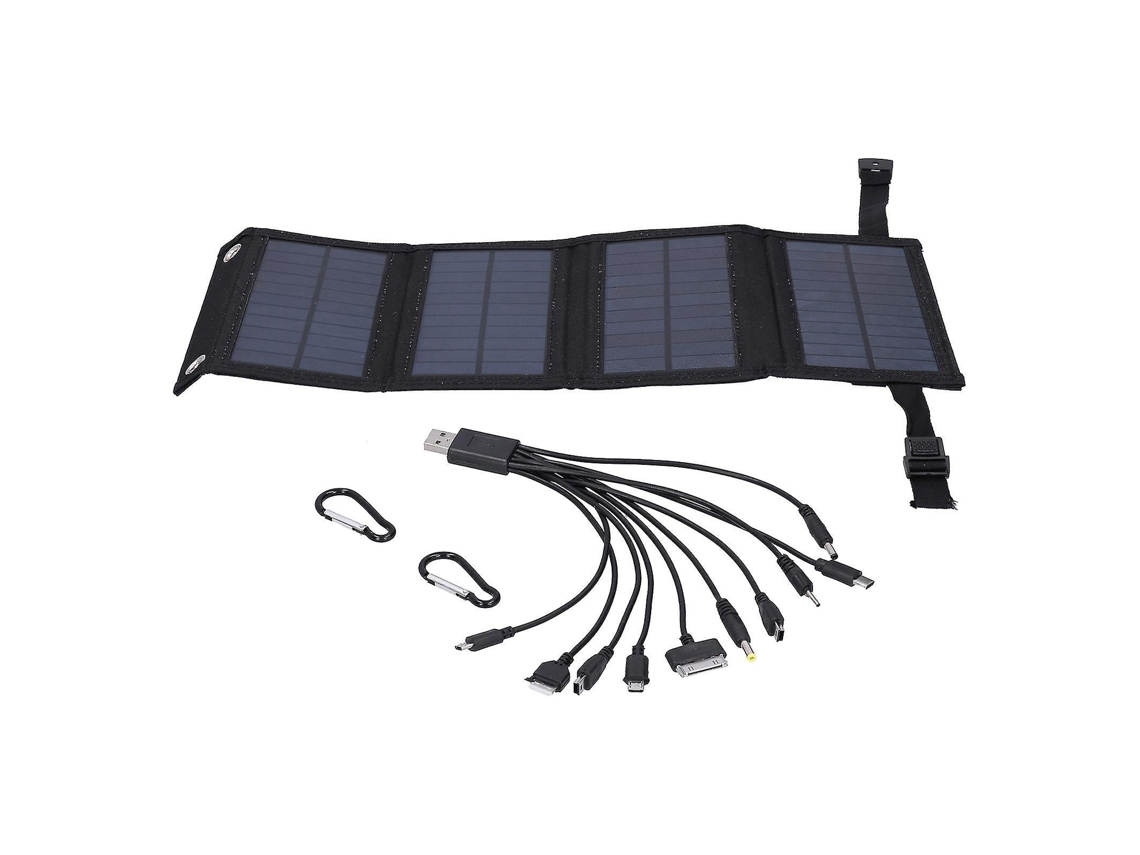 Painel Solar Portátil Dobrável De 10 W, Placa De Módulo De Energia Solar Para Viagens, Acampamento, Preto Olysi Shop