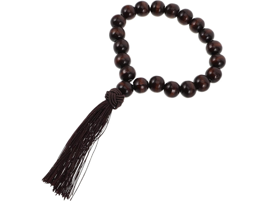 Pulseira Grande De Madeira Natural Com Contas Para Câmbio De Marchas