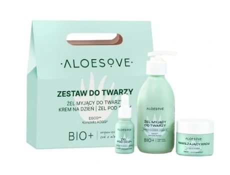 Conjunto De Cuidados Faciais Aloesove Gel De Limpeza 190 Ml, Creme Hidratante 50 Ml, Gel Para Os Olhos 15 Ml Sylveco