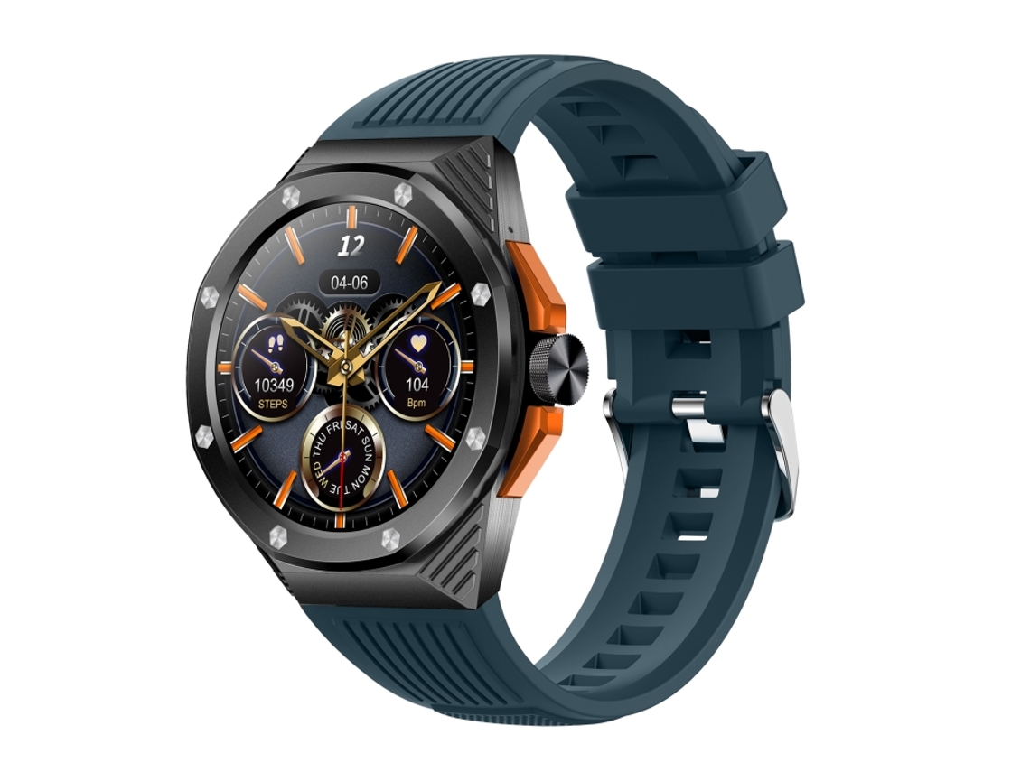(azul) Smartwatch Bluetooth Com Tela Redonda De 1,46 Polegadas, Monitoramento De Saúde, Múltiplos Modos Esportivos E Alipay.