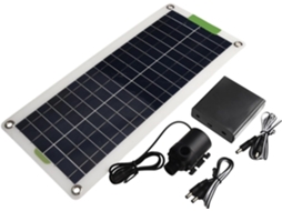 Bomba CC para Fonte, Lago e Elementos Externos. Kit de Água Solar 12V com Painel de 50W para Vazão de 800L/h.